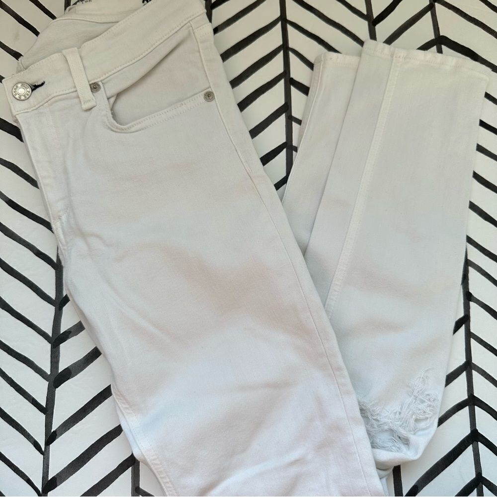 Rag & Bone Women's Mid Rise White Capri Jeans Sz 29 Stretch W1526O545WWH